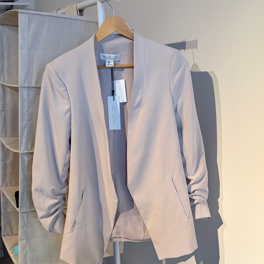 Rachel Zoe Blush Open-Front Blazer